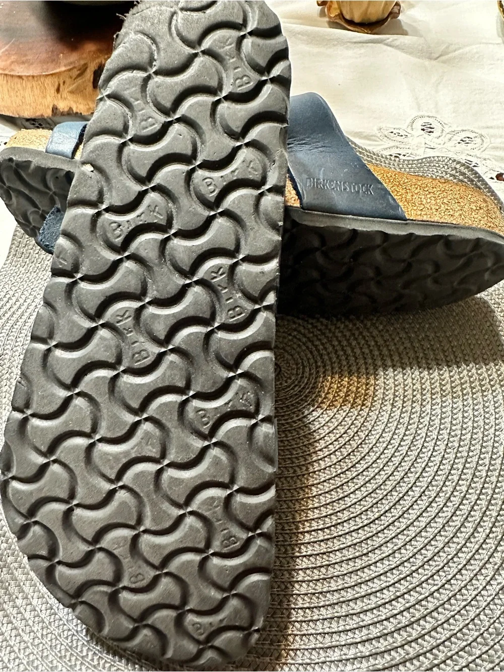 Birkenstock Kids Navy Double-Strap Sandals